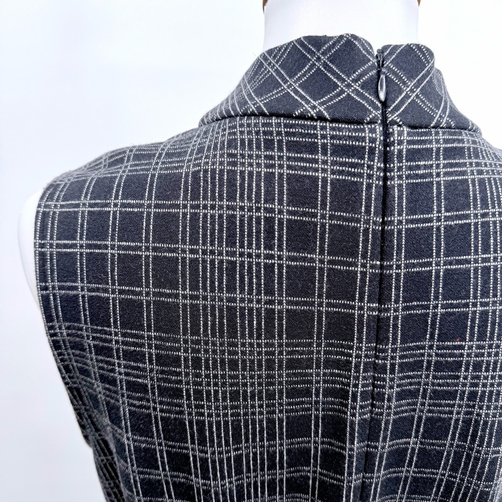 THEORY Mock Neck Tunic Structured Knit Pattern Sleeveless Top - Picture 4 of 8